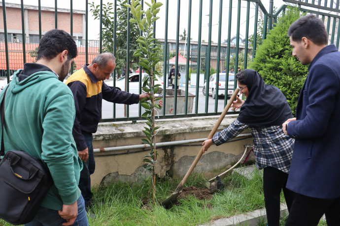 Tree planting ceremony at Babol Noshirvani University of Technology