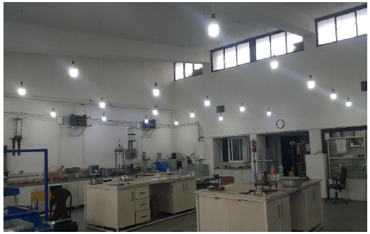 Replacing incandescent bulbs and lights with LEDs bulbs in most laboratories